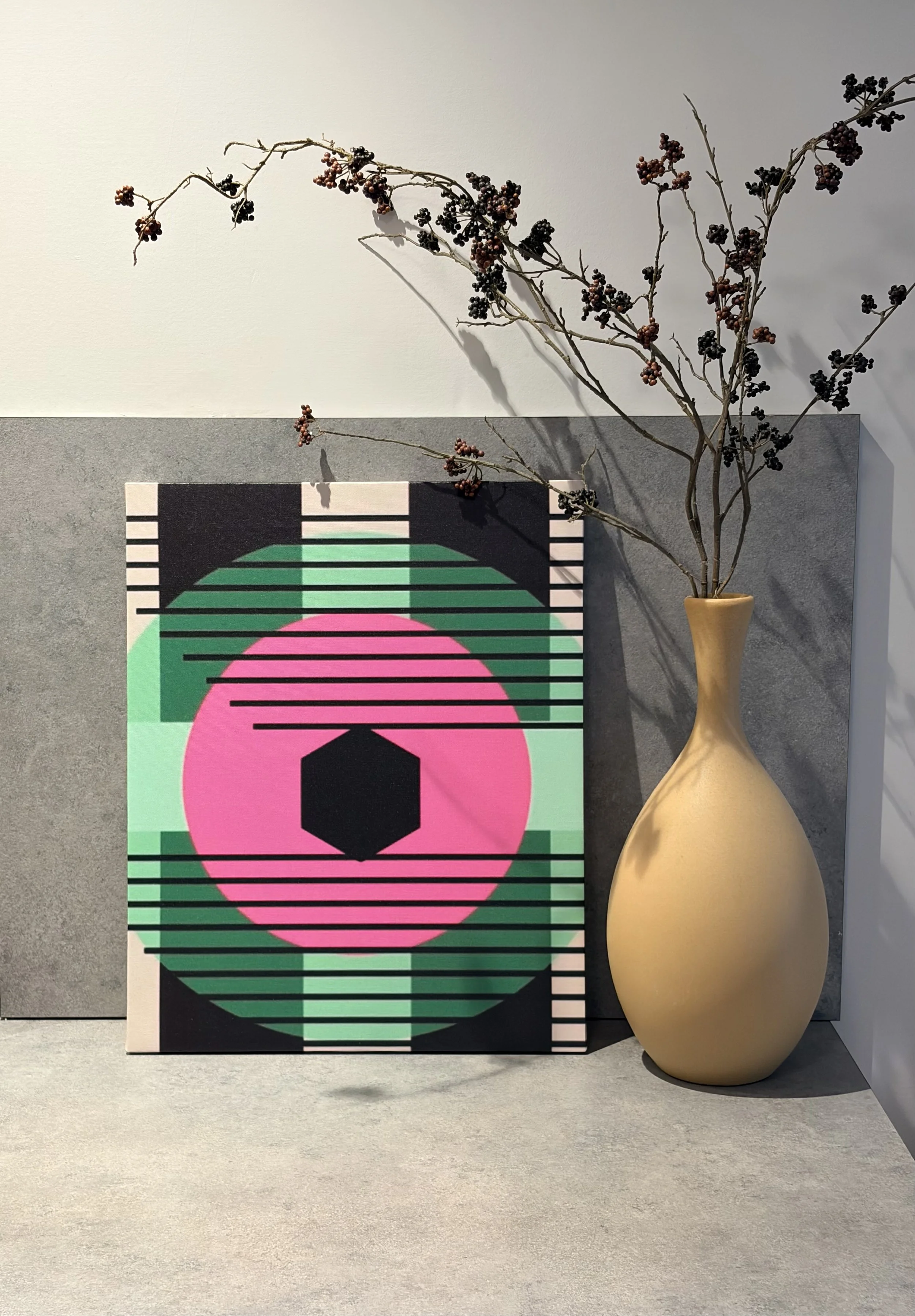 20x16 - Hexagon Black
