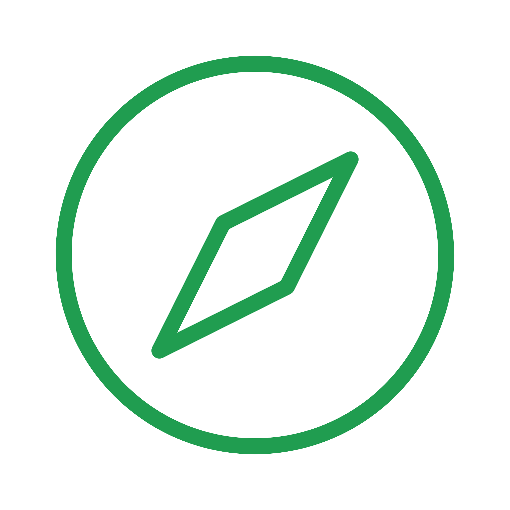 Green recycling symbol on a white background.