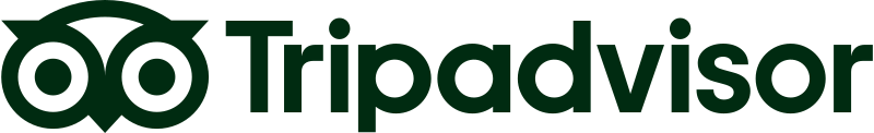 Tripadvisor logo with green text and owl face icon