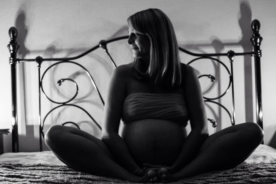 Woman in the late stages of pregnancy