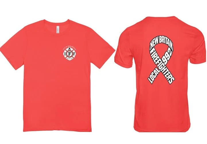 New Britain Firefighters Local 992 Cancer🎗️awareness shirts. 

Supporting the fight and those who stand beside them. 

@newbritainfire_local992 

The 23rd Annual CT Race in the Park, benefiting the Connecticut Breast Health Initiative, takes place S