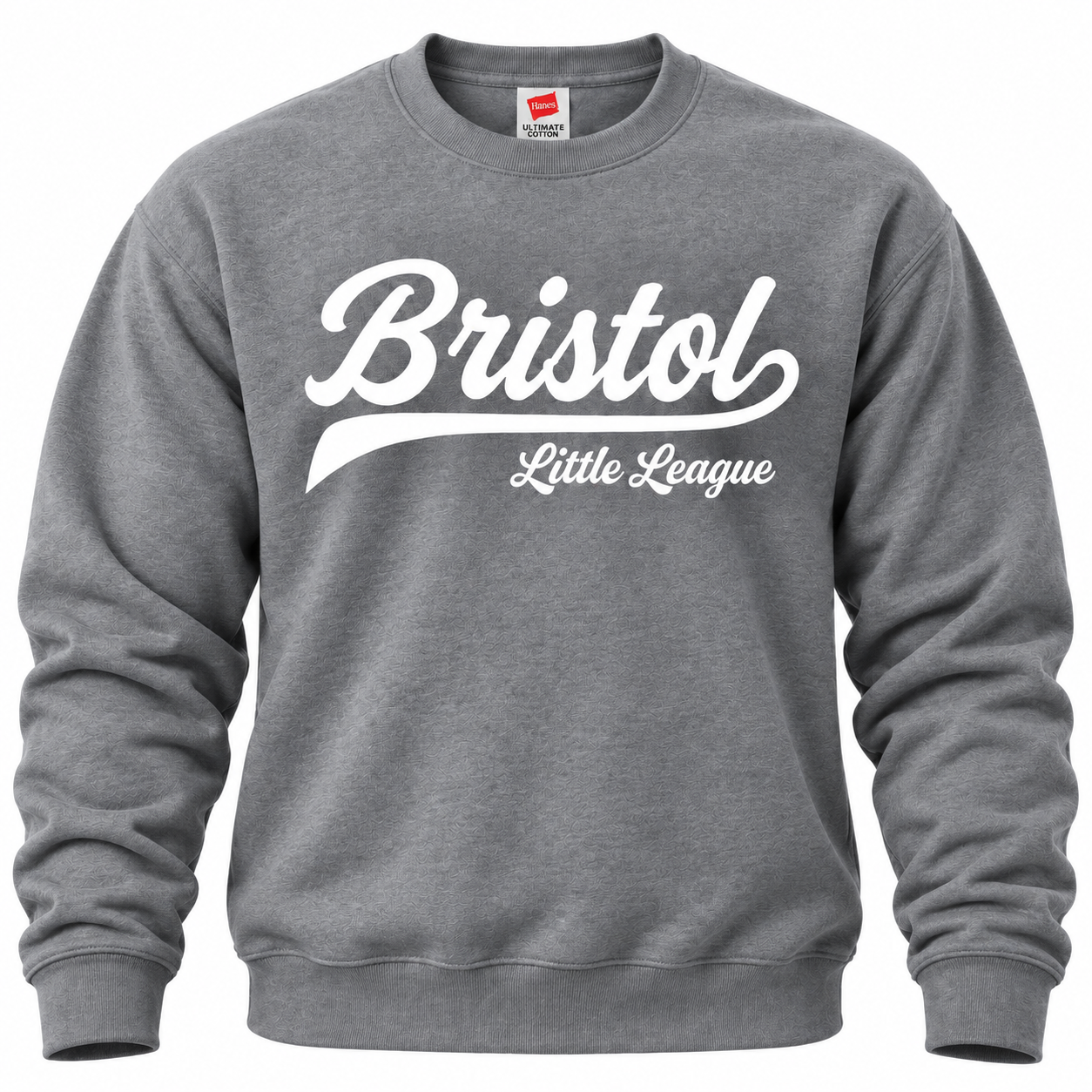 BLL Cursive Crew Neck Sweatshirt Grey