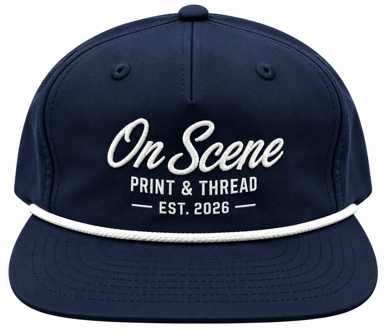 On Scene Rope Hat Midnight Navy White