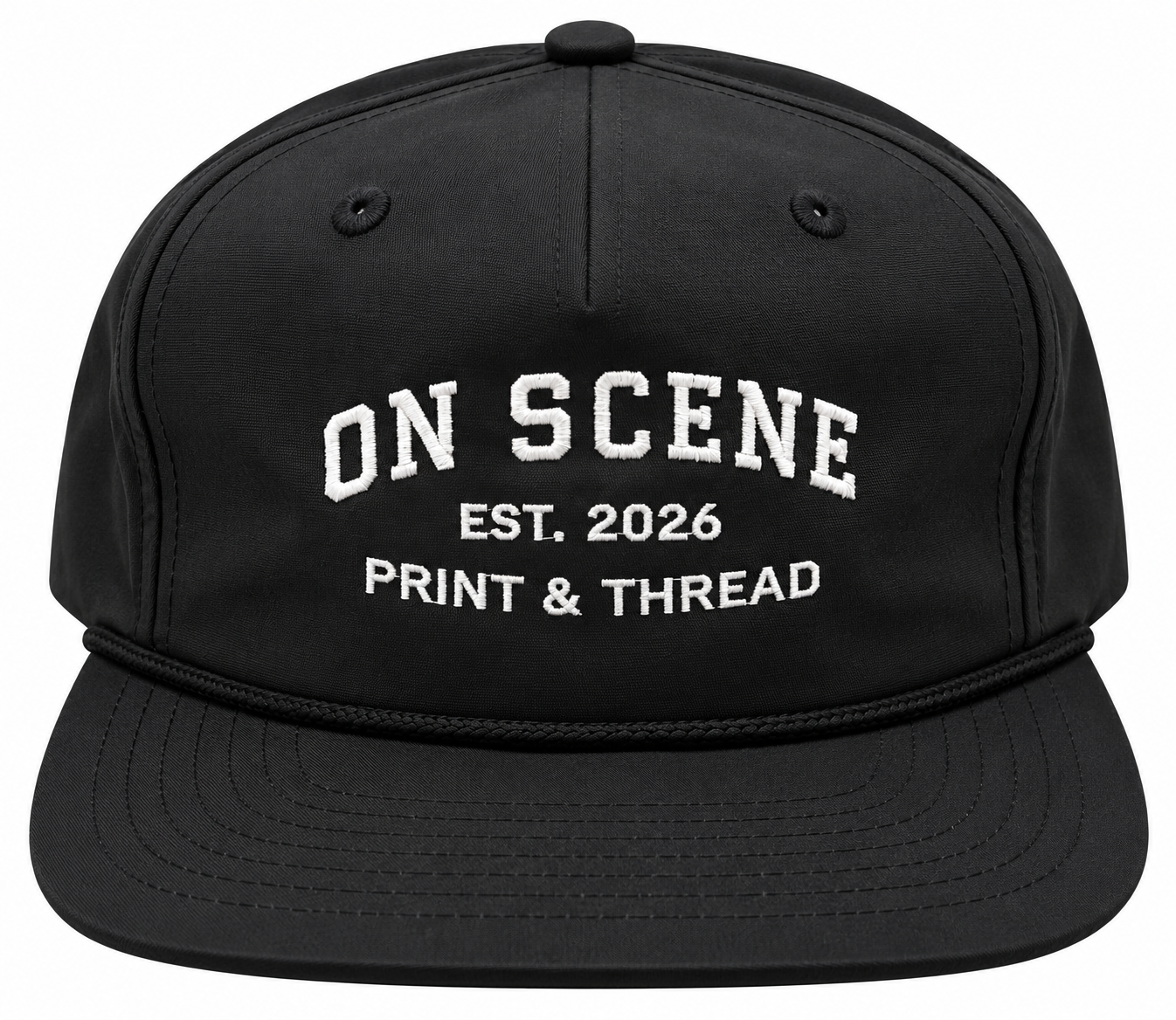 On Scene Heritage Rope Hat Black