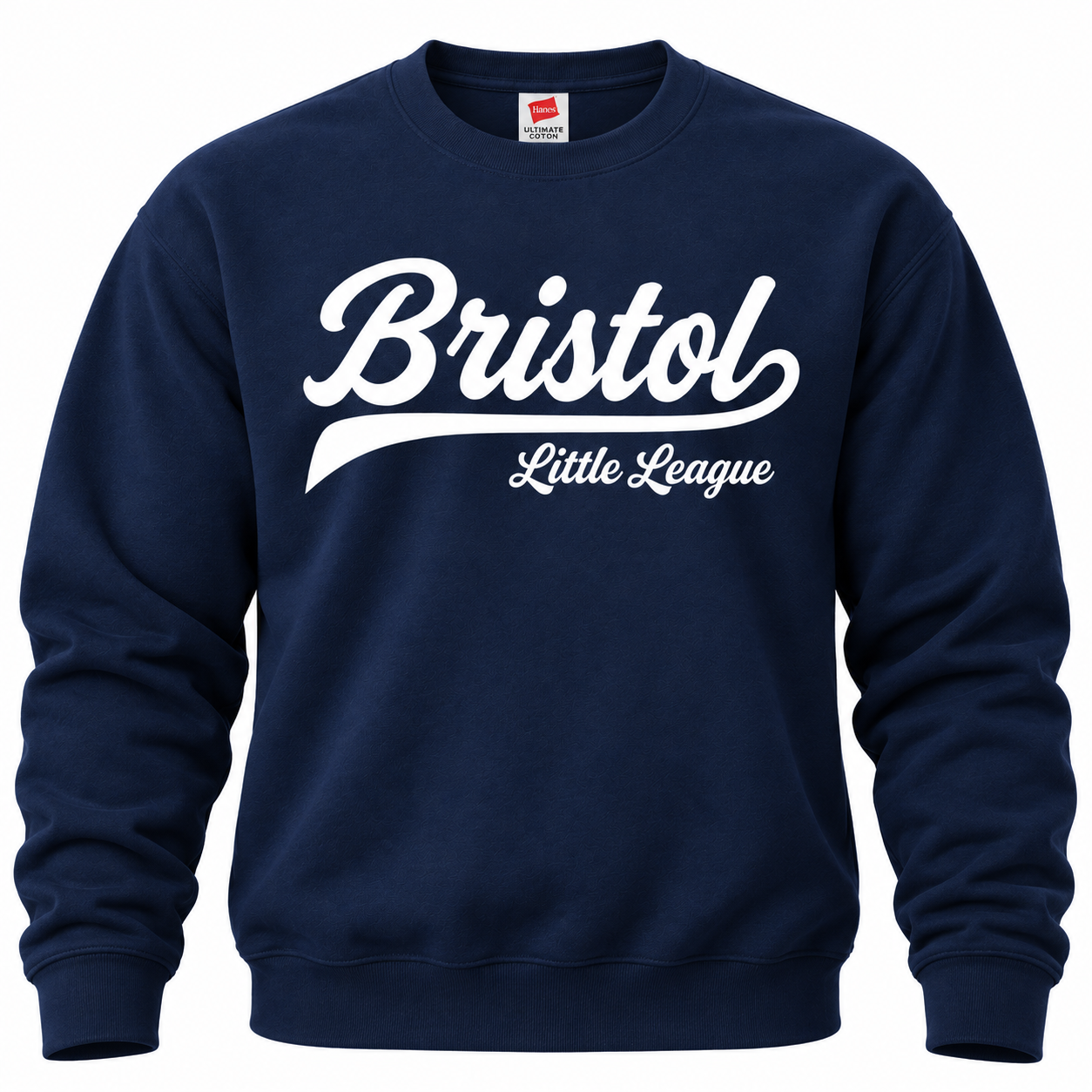 BLL Cursive Crew Neck Sweatshirt Navy Blue