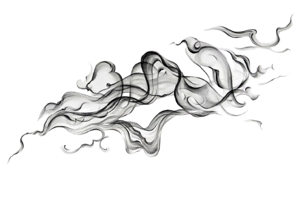 Black and white abstract smoke swirl.