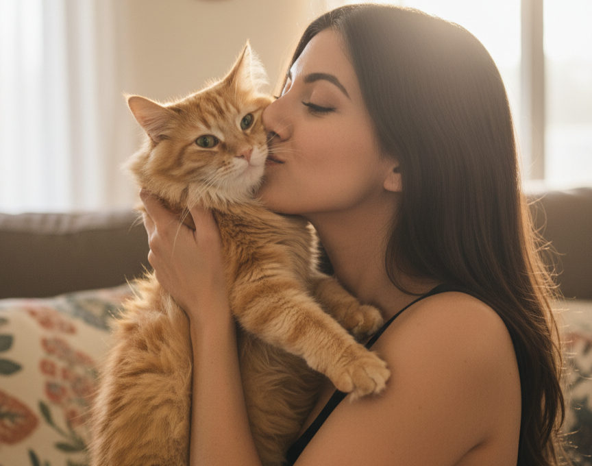 Brittany Yacko therapist with cat Oliver Time to Talk Therapy Chicago