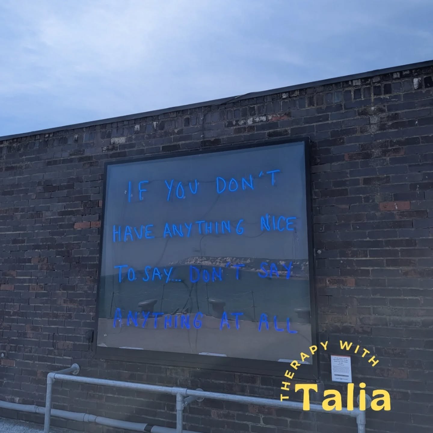 I saw this sign at the weekend while I was wandering around Folkestone Harbour Arm and I want to know your thoughts!

Part of me agrees with it. ⚡

It&rsquo;s something we say to children, to bullies, to trolls online. I can really see the value in t