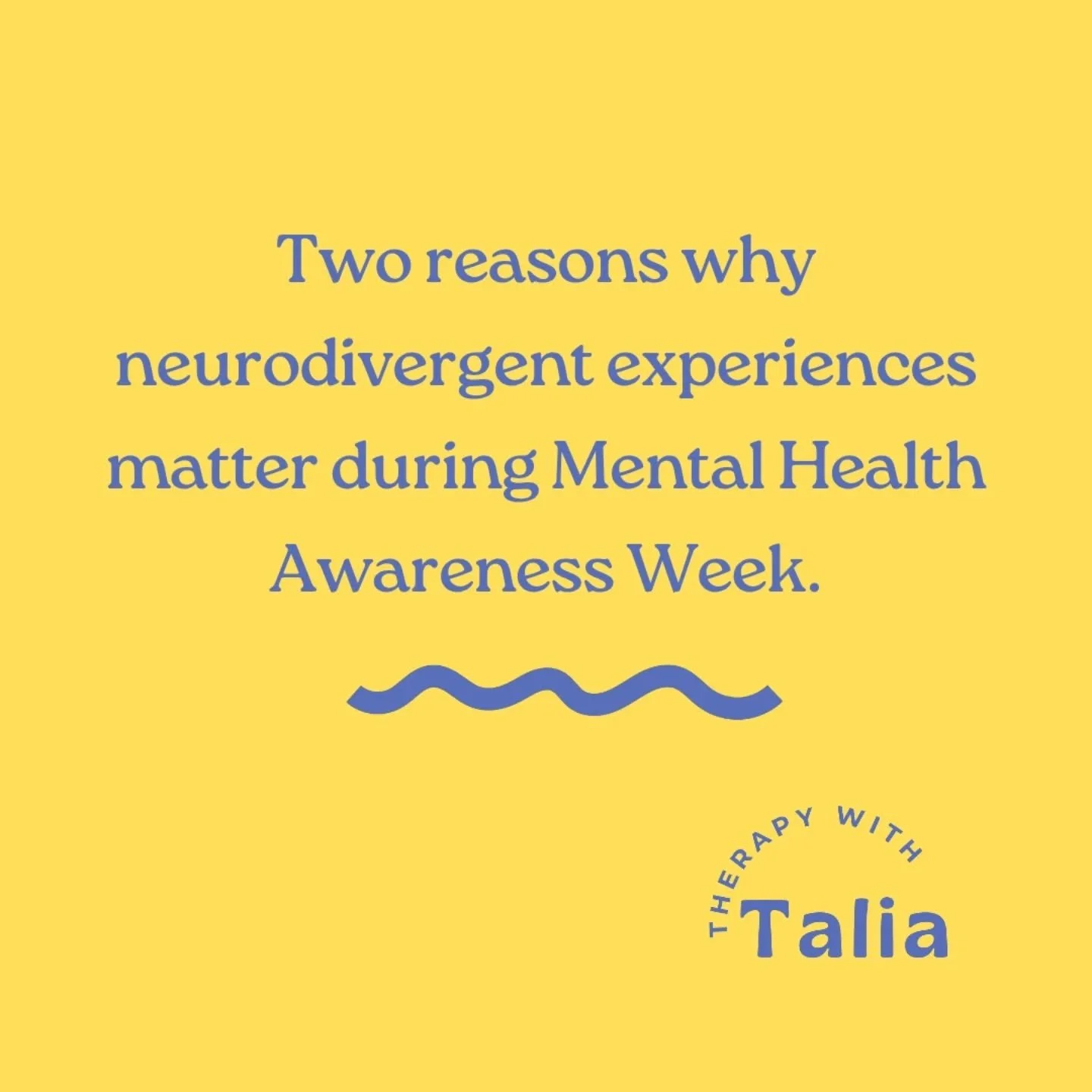 As Mental Health Awareness Week comes to an end, I wanted to take a moment to bring some awareness to the experiences of many neurodivergent people.

Research shows that neurodivergent people are significantly more likely to experience difficulties s