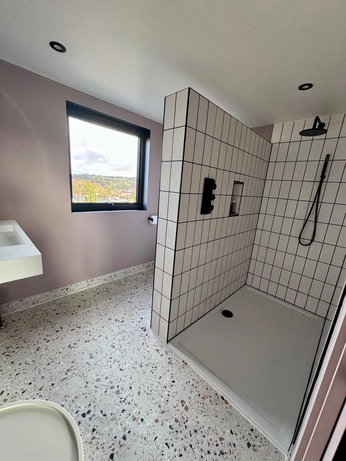 Loft Conversion. Architectural Designer. Master bedroom, bathroom. Master suite. During construction. skylight. stairwell. Tunbridge Wells. Victorian terrace house.