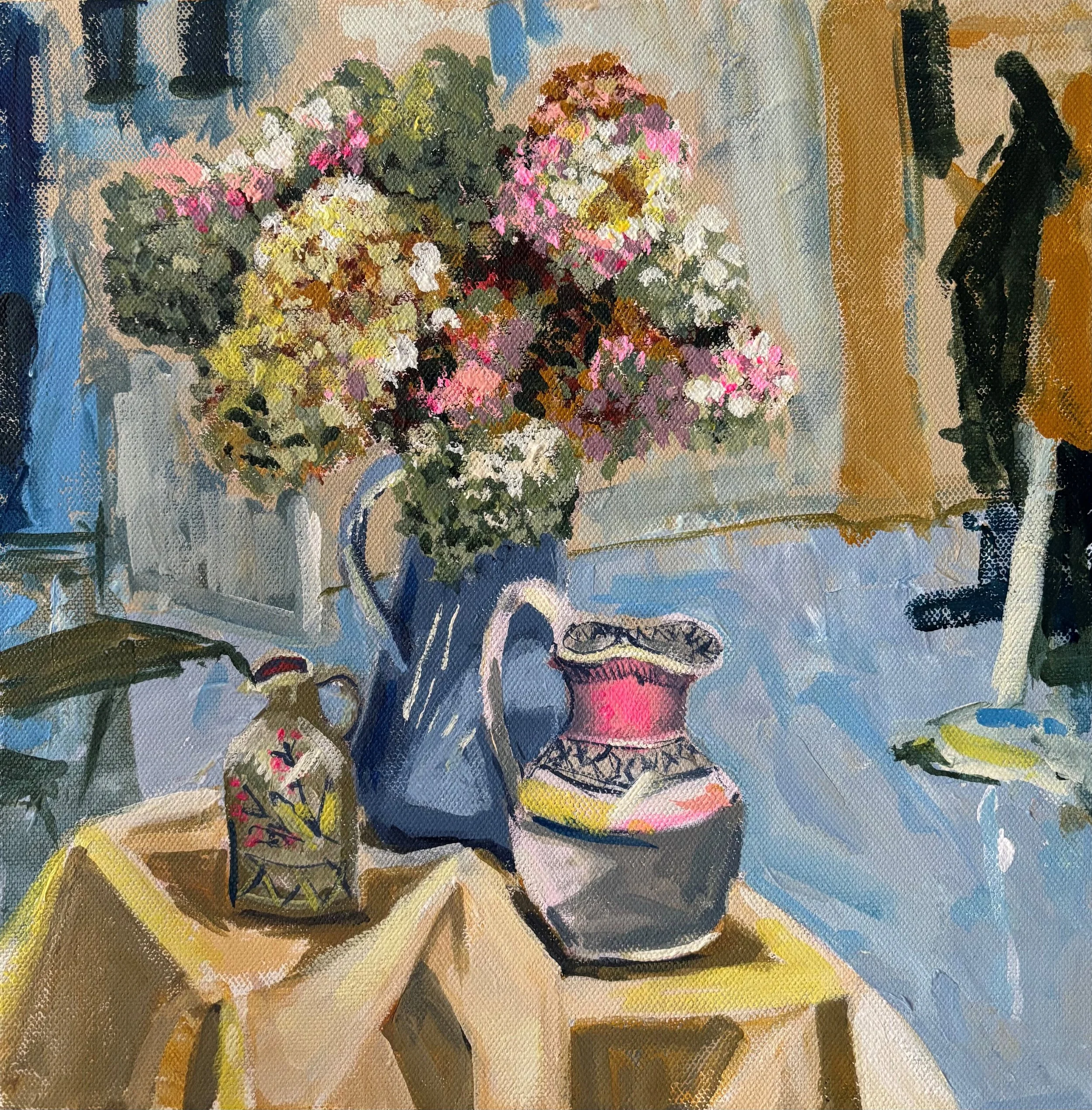 Hydrangeas and jugs