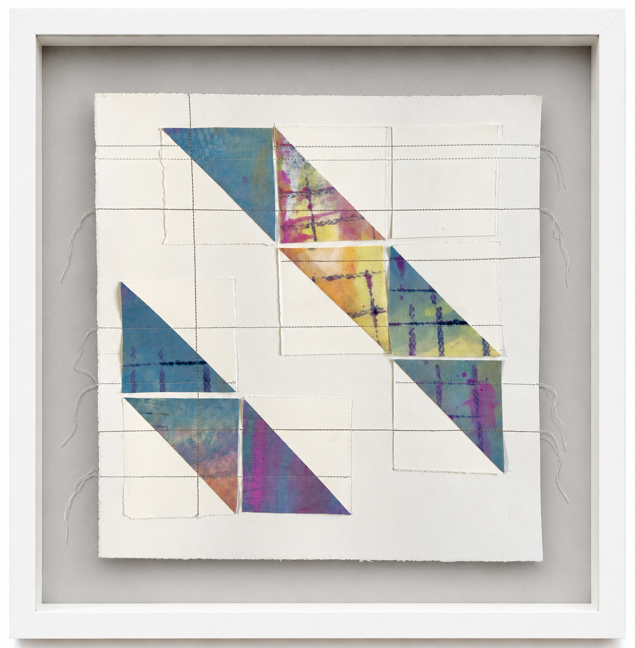 Untitled, 14”x14” unframed, hand-dyed fabric and paper, quilted $600