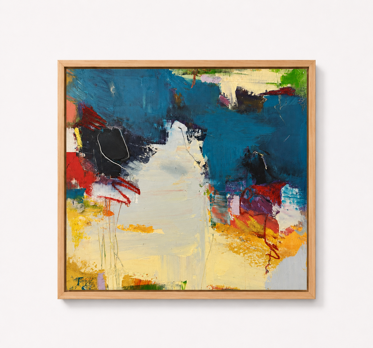 The Fire, oil and cold wax, 12”x12”, $1200