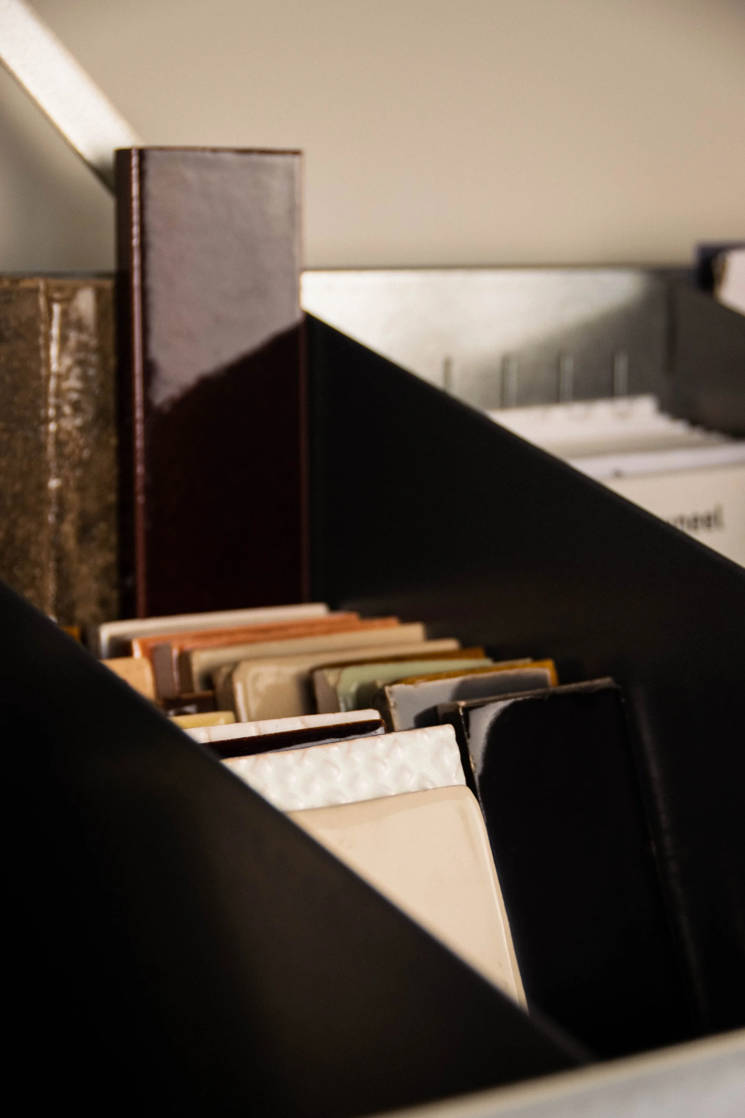 Sample details in metal cabinet in Reflections Office