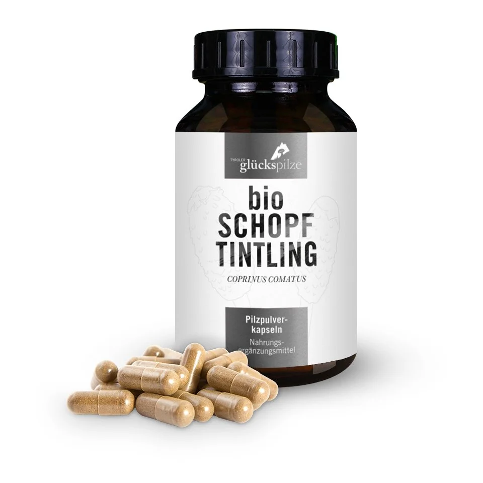 Bio Schopftintling - Coprinus comatus - Pilzpulverkapseln 120 Stk.