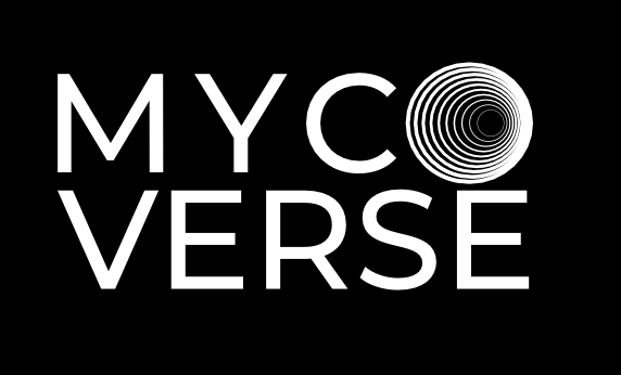 Logo mit dem Text 'MYCOVERSE' und einem kreisförmigen Design im Buchstaben 'O'.