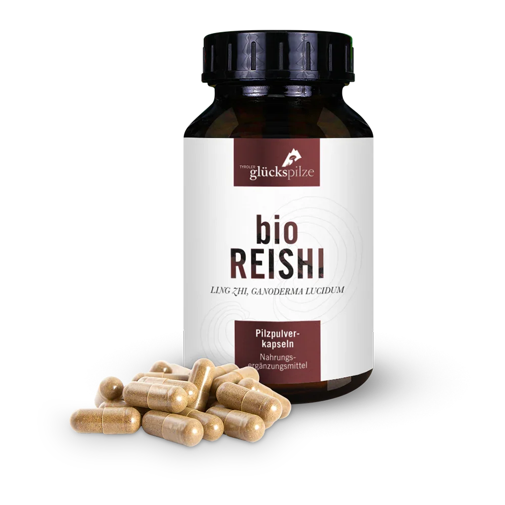 Bio-Reishi - Gandoderma lucidum - Pilzpulver Kapseln 120 Stk
