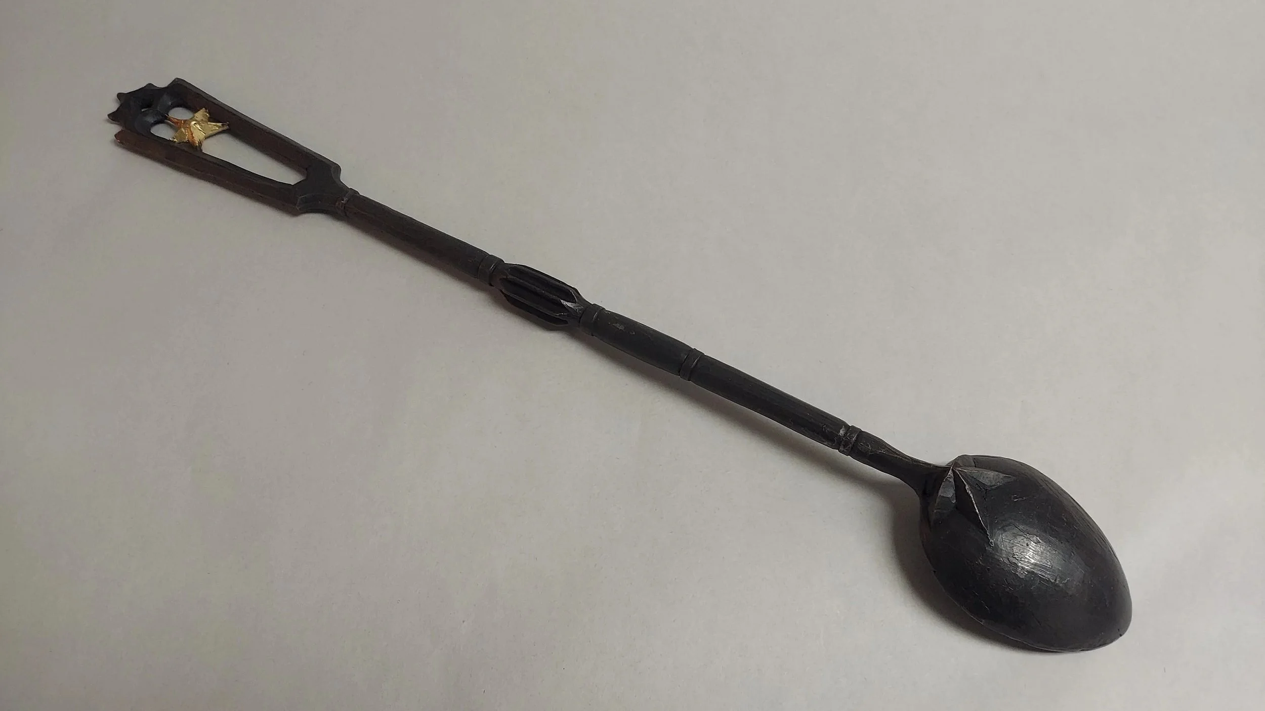star spoon, cast bronze