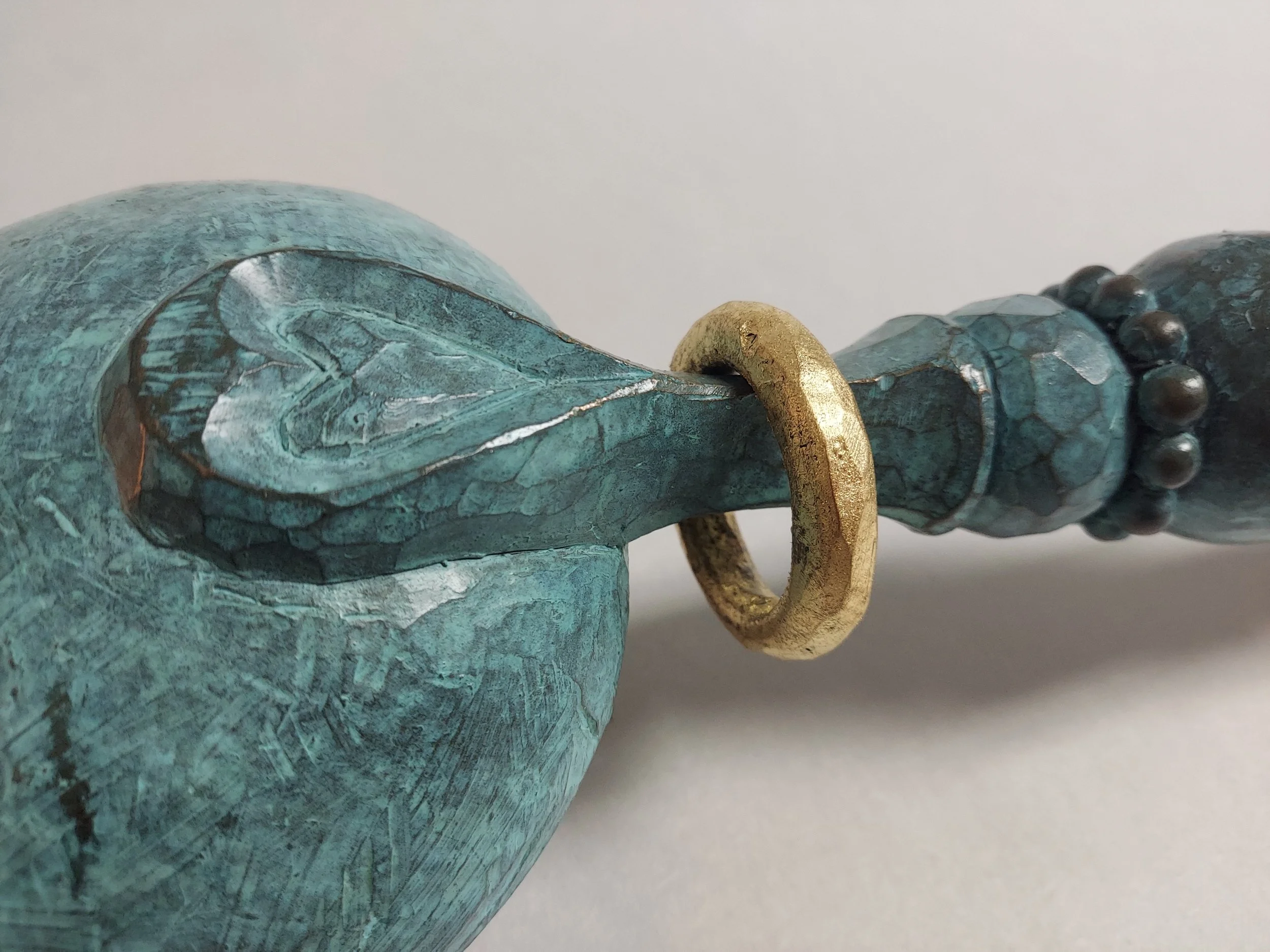 Heart spoon captive ring