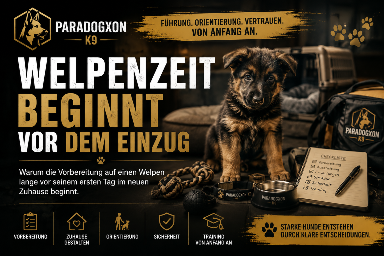Welpenzeit beginnt nicht mit dem Einzug!