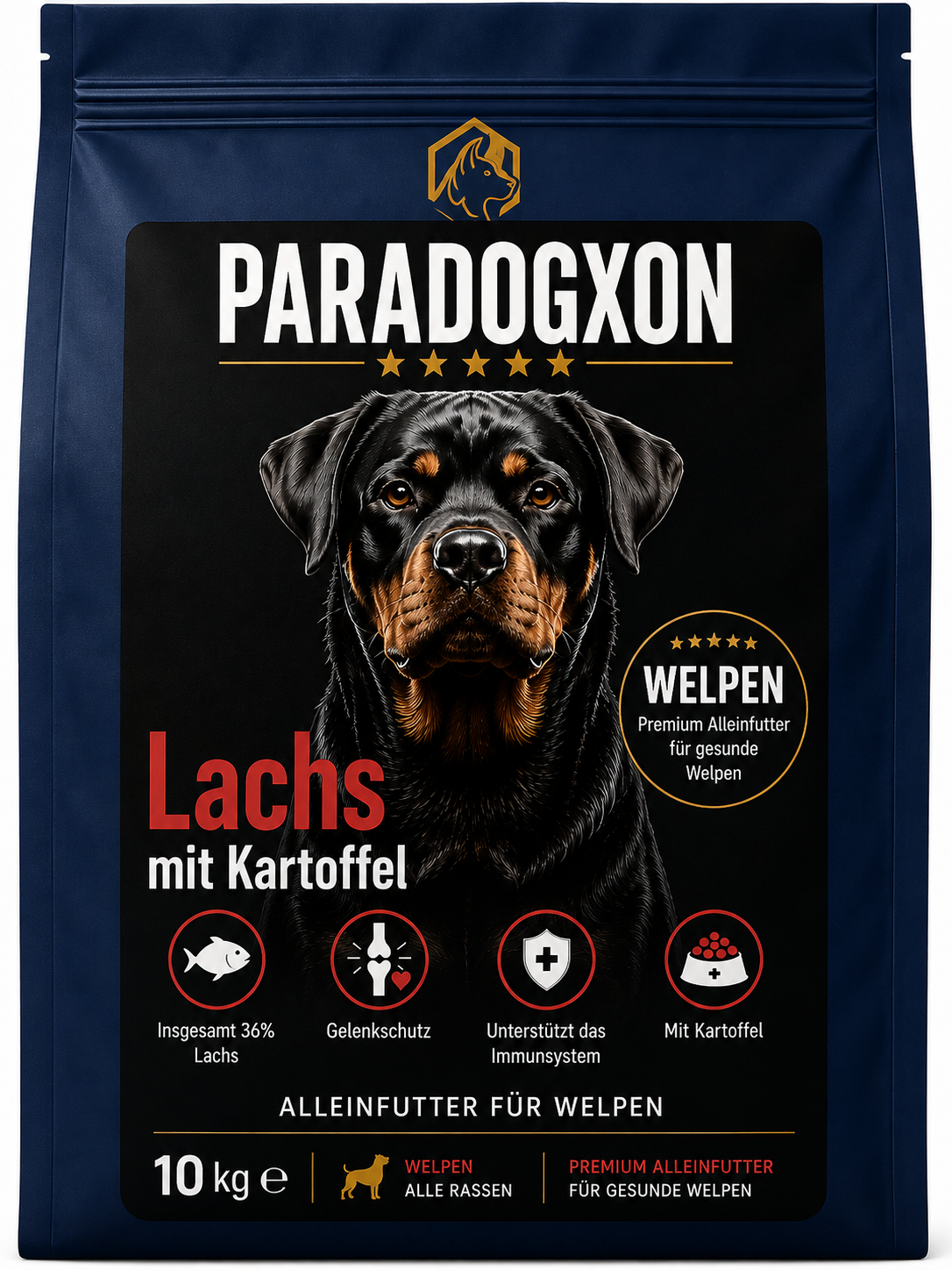 Super Premium Lachs mit Kartoffel - Welpen Große Hunderassen