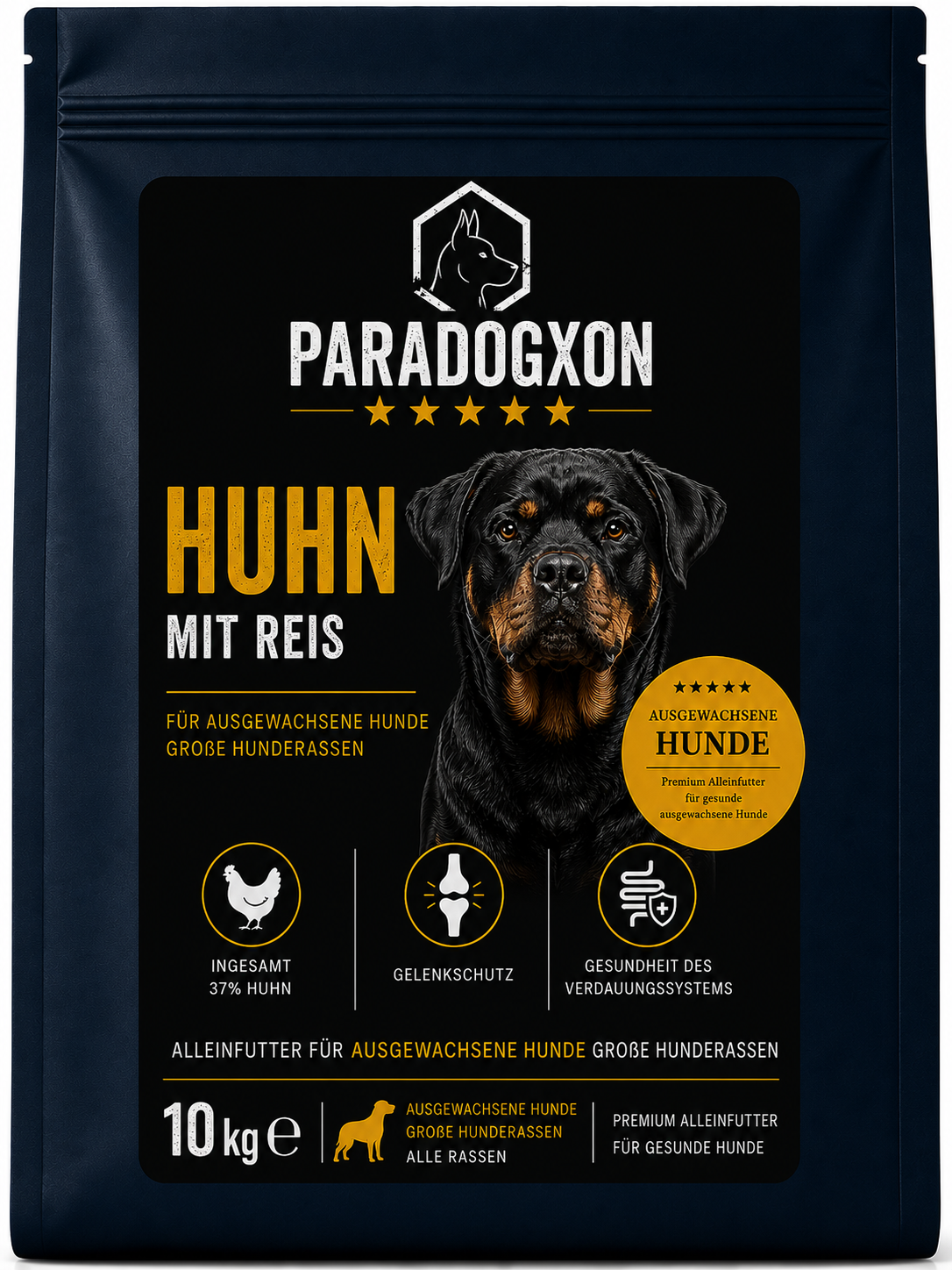 Super Premium Huhn mit Reis - Adult -Große Hunderassen