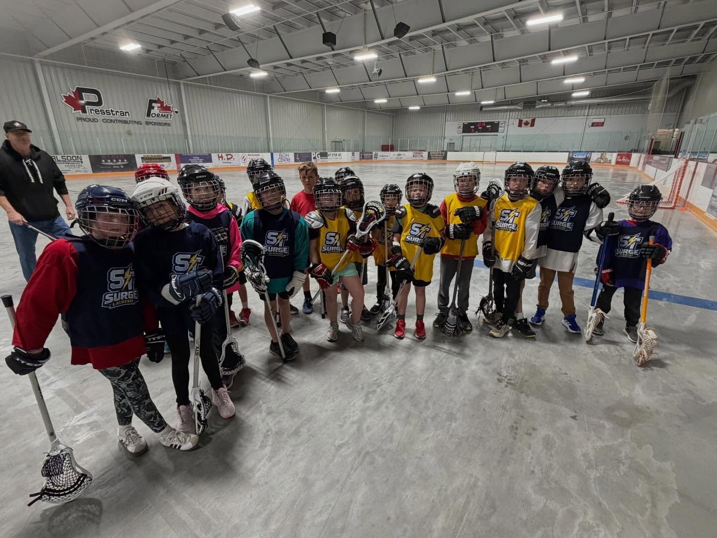HISTORY MADE IN ST.THOMAS!

Truly an inspirational day in St. Thomas as the Surge take the Presstran floor for the first time. With over 40 kids learning the game and having fun with friends, it shows that lacrosse is here. Please spread the word and