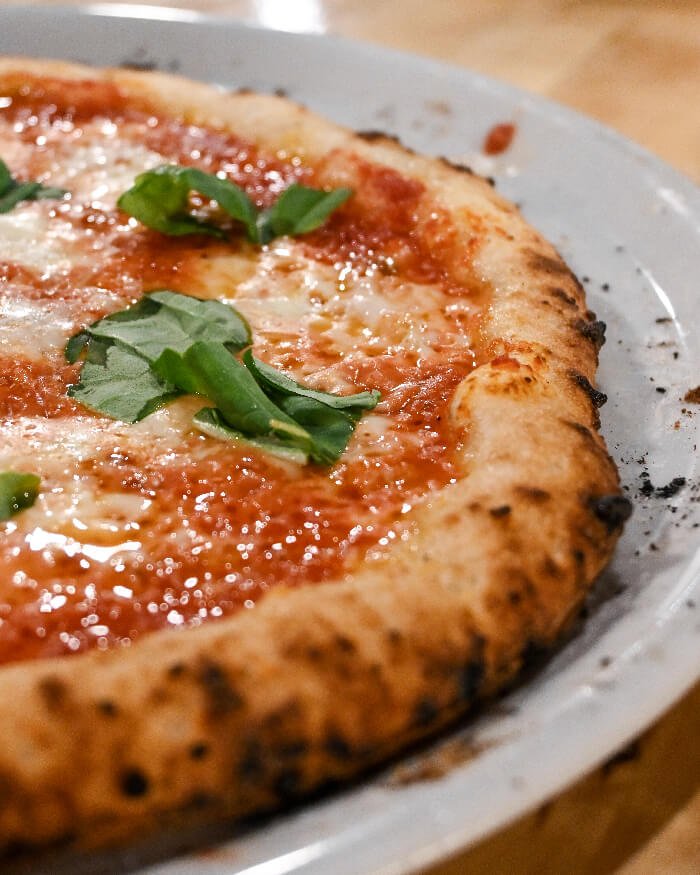 Gluten-free pizza crust detail