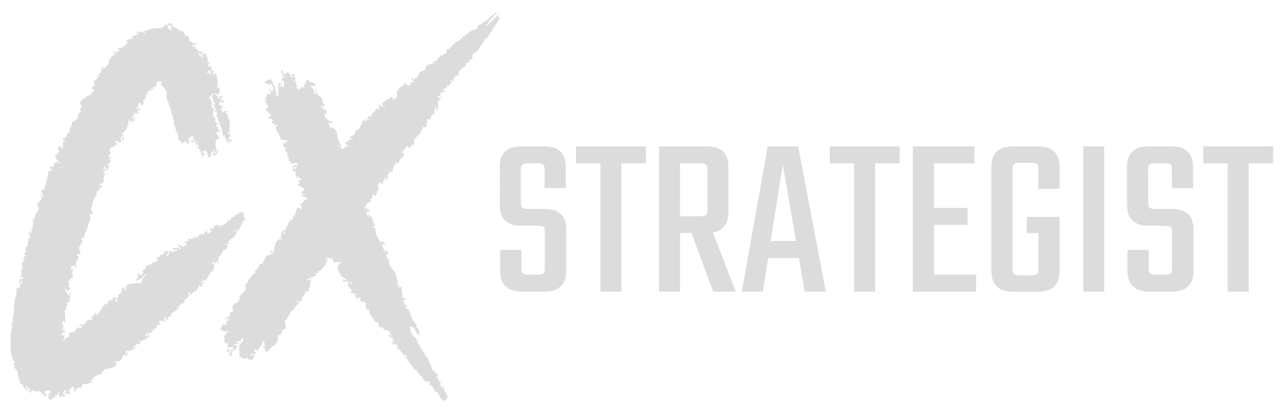 CX Strategies logo in black and white, with bold stylized text