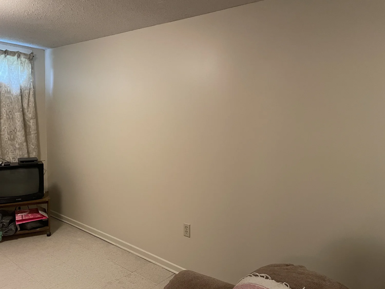 Basement after restoration - clean finished room