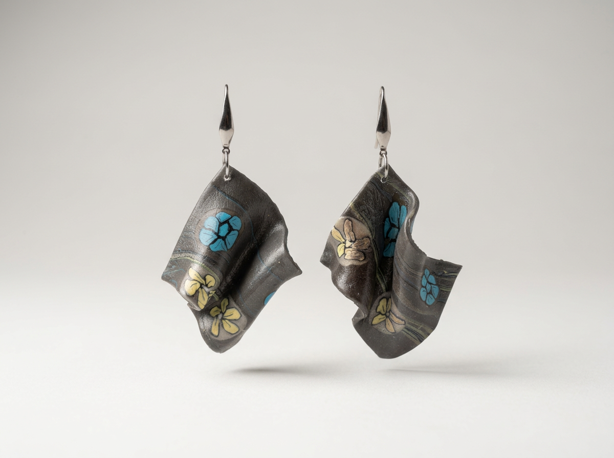 Handcrafted Polymer Clay Pattern Earrings