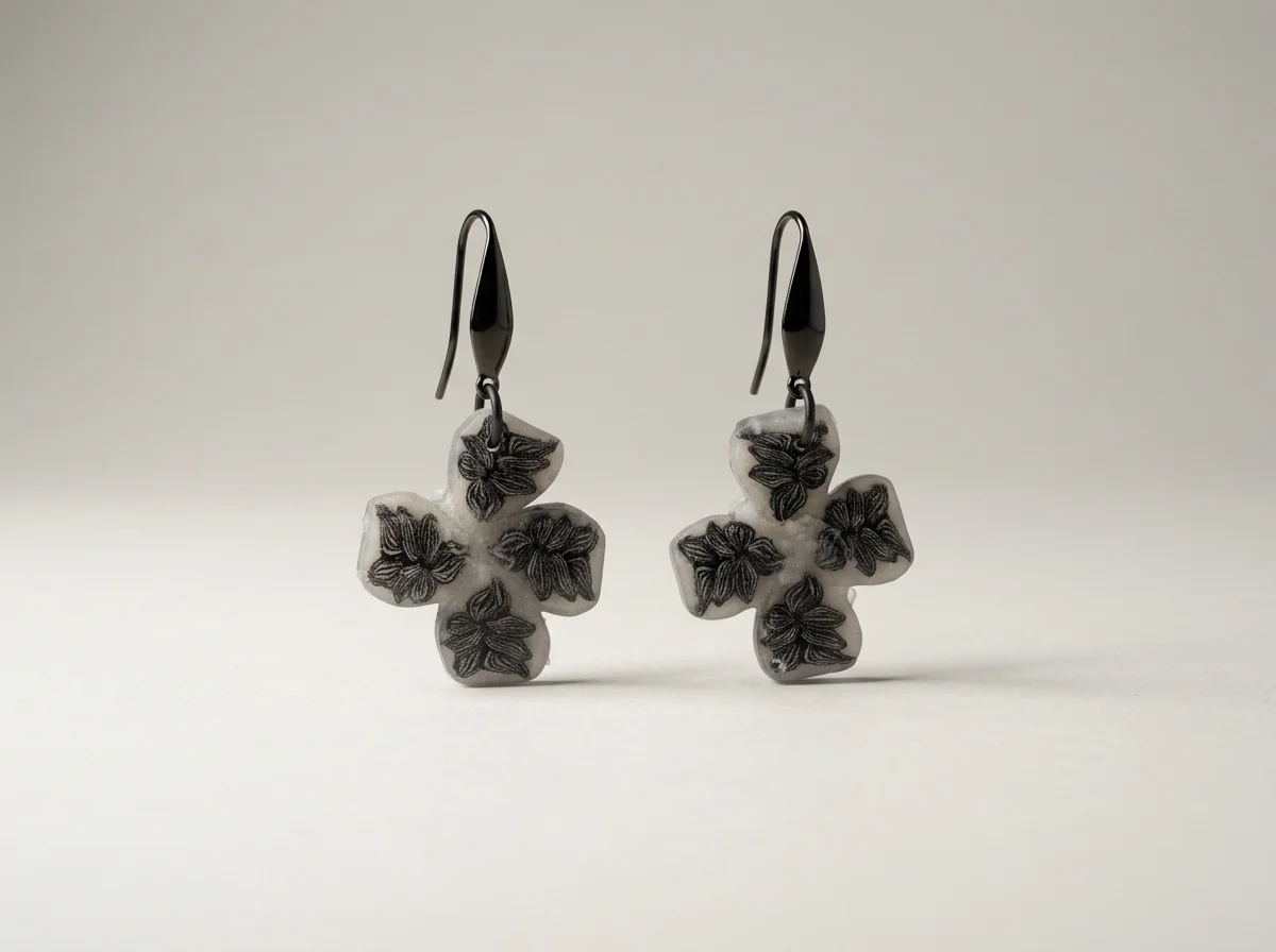 Handcrafted Polymer Clay Pattern Earrings