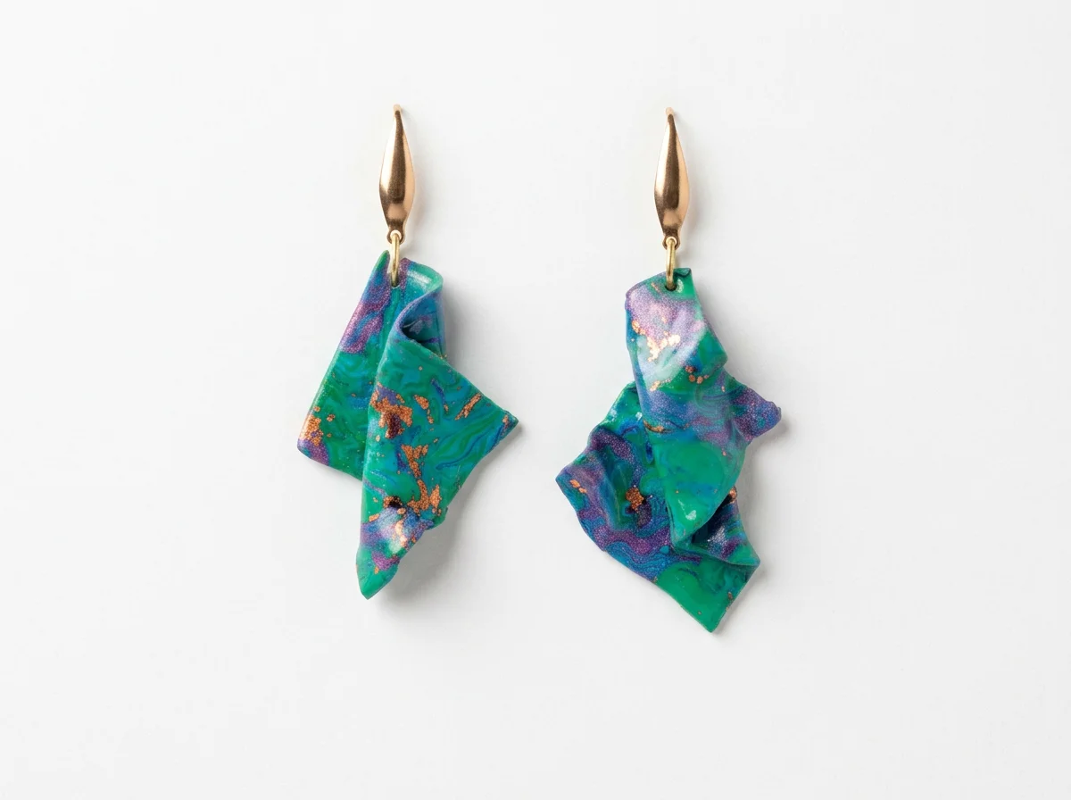 Handmade Clay Pattern Earrings by Jandy