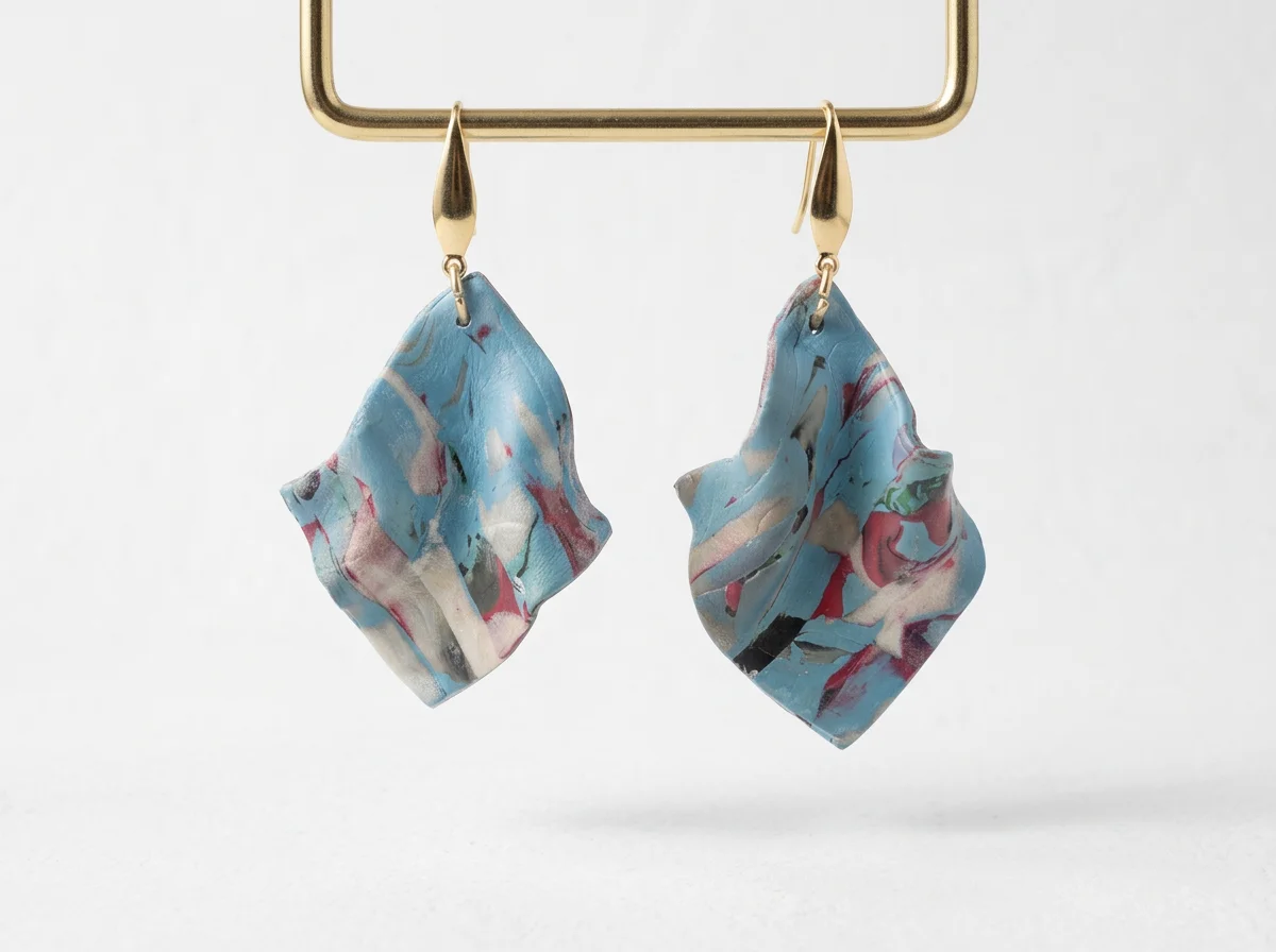 Handcrafted Polymer Clay Pattern Earrings