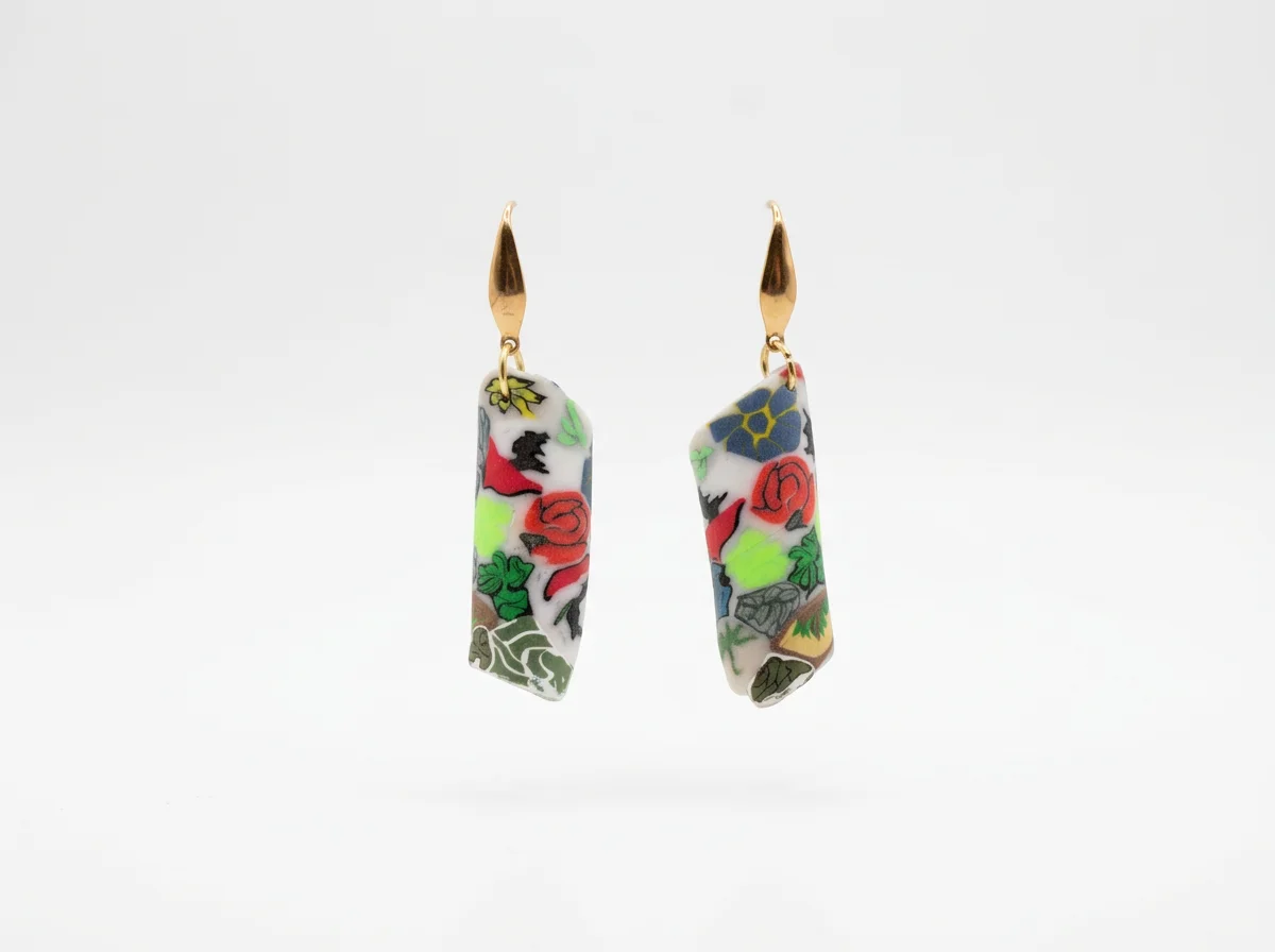 Handcrafted Polymer Clay Pattern Earrings