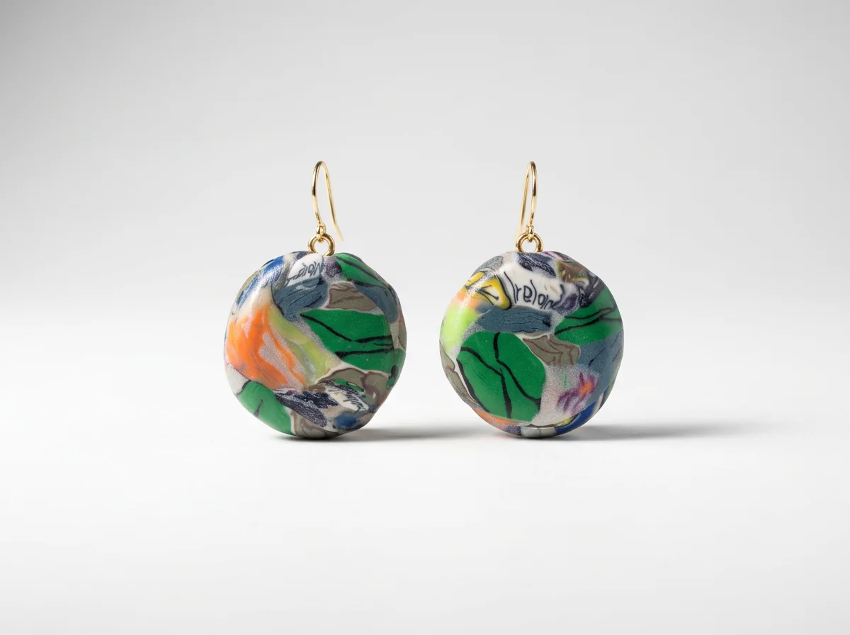 Handcrafted Polymer Clay Pattern Earrings