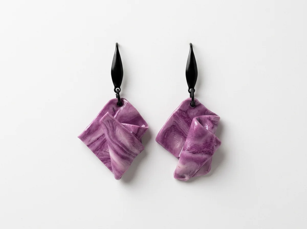 Handmade Clay Pattern Earrings by Jandy