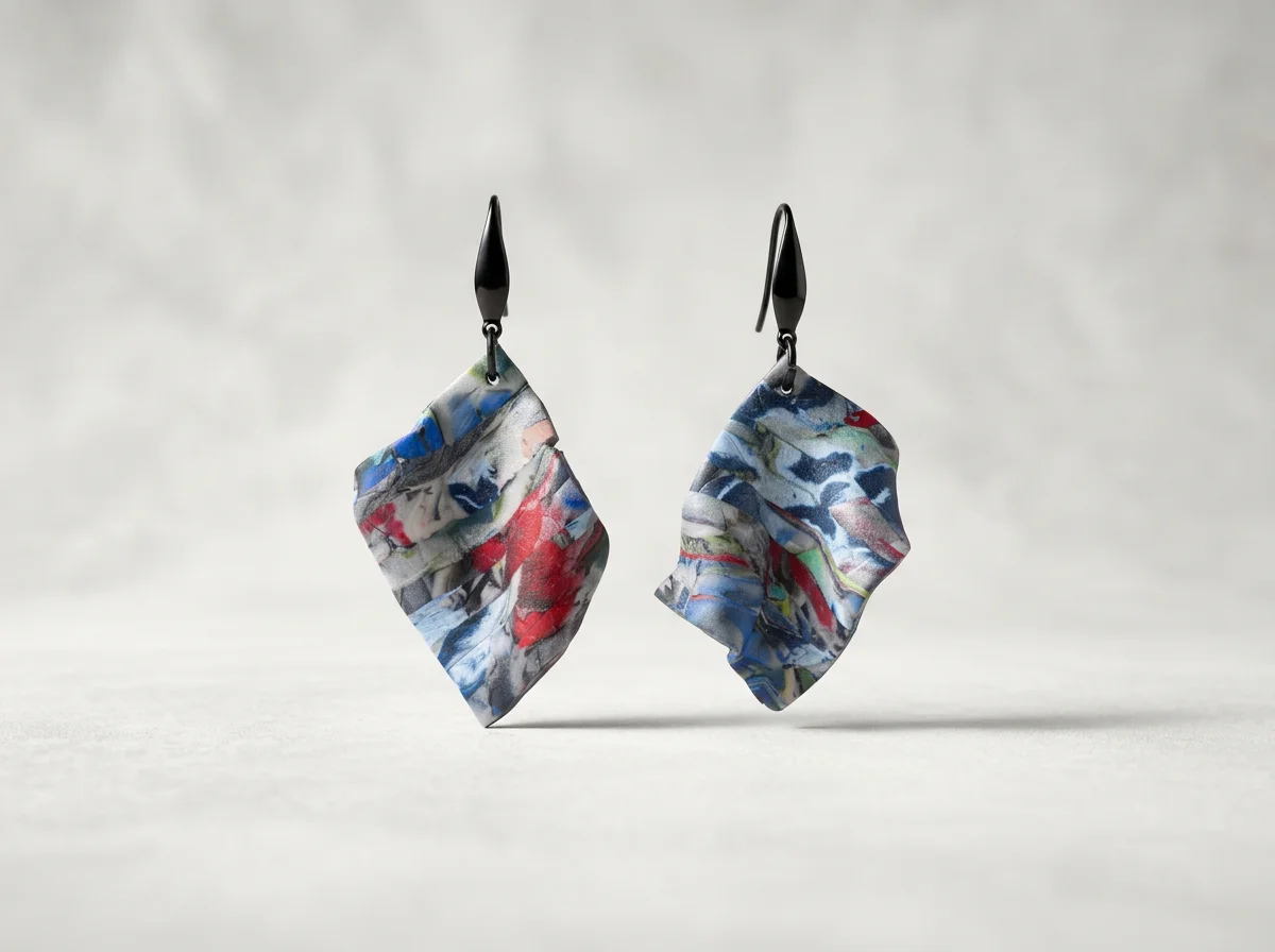 Handcrafted Polymer Clay Pattern Earrings