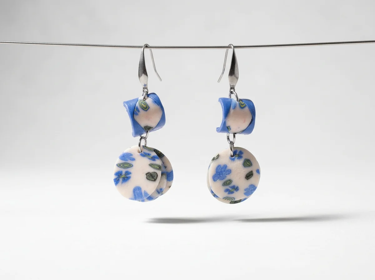 Handcrafted Polymer Clay Pattern Earrings
