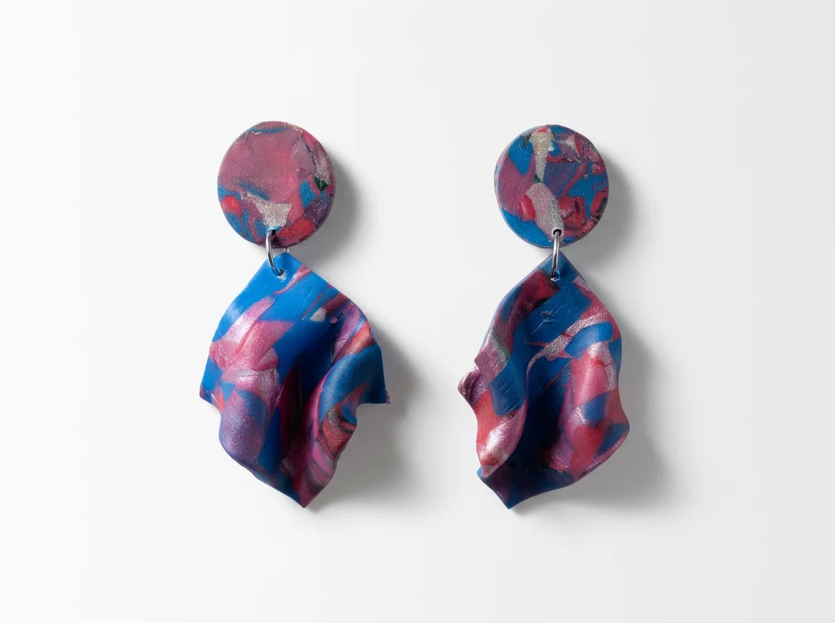 Handcrafted Polymer Clay Pattern Earrings