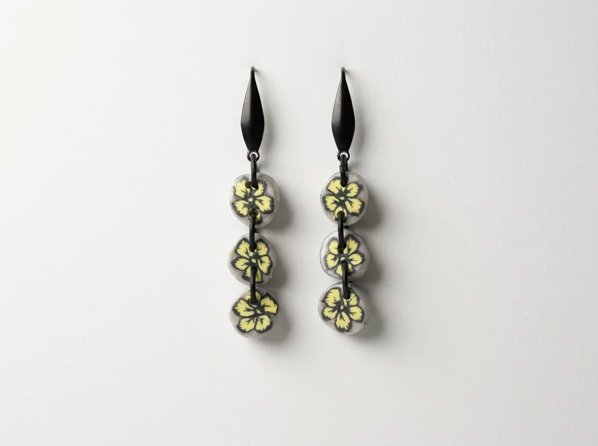 Handcrafted Polymer Clay Pattern Earrings
