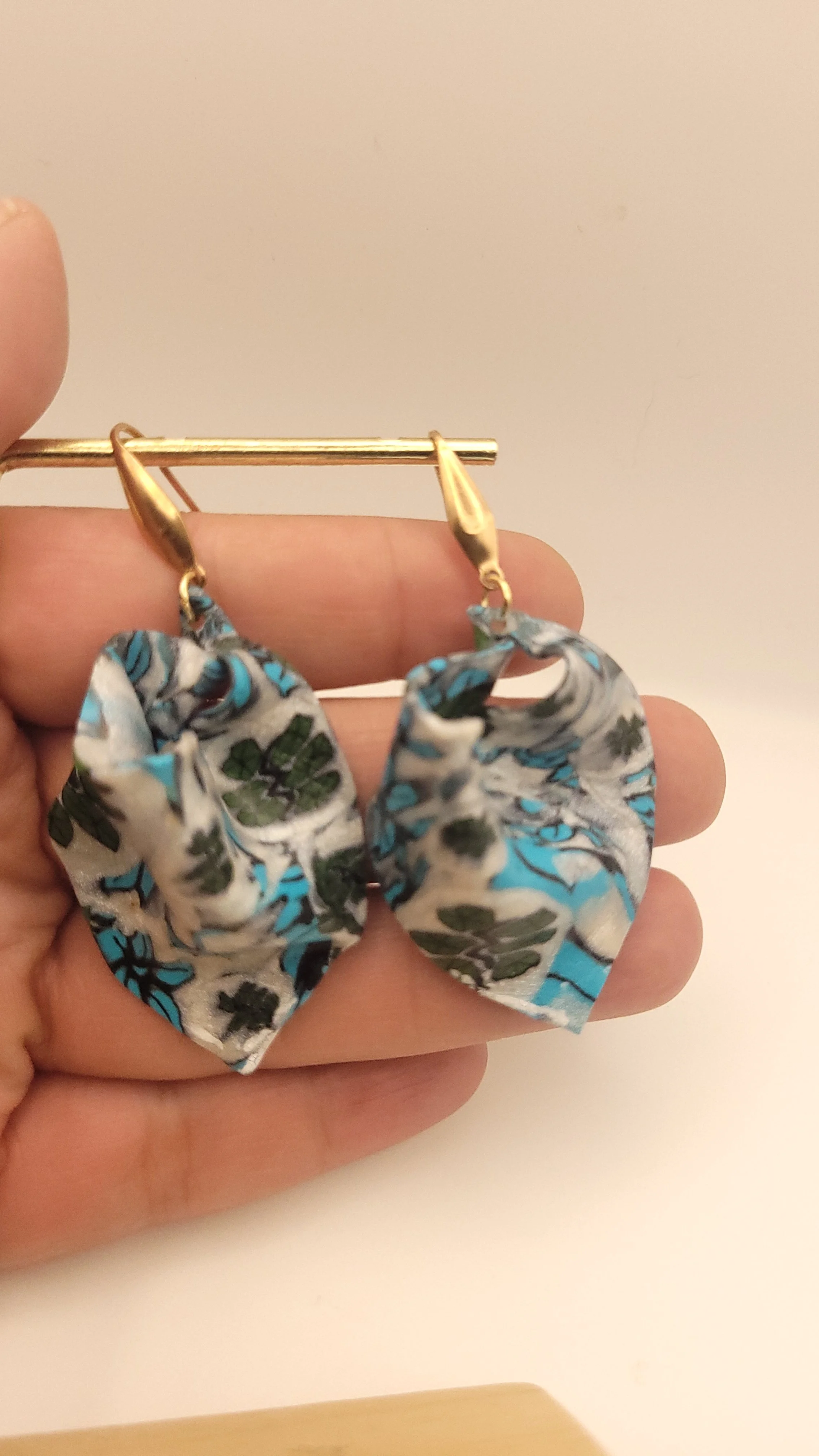 Handcrafted Polymer Clay Pattern Earrings