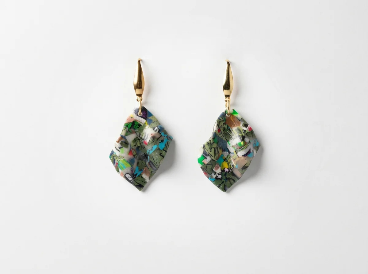 Handmade Clay Pattern Earrings by Jandy