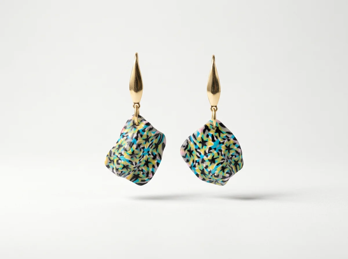 Handcrafted Polymer Clay Pattern Earrings