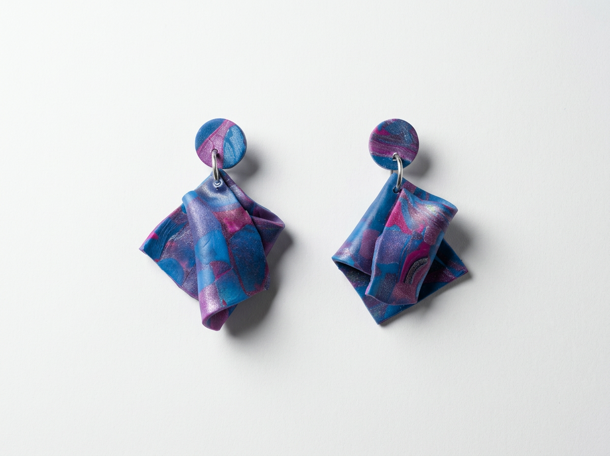 Handcrafted Polymer Clay Pattern Earrings