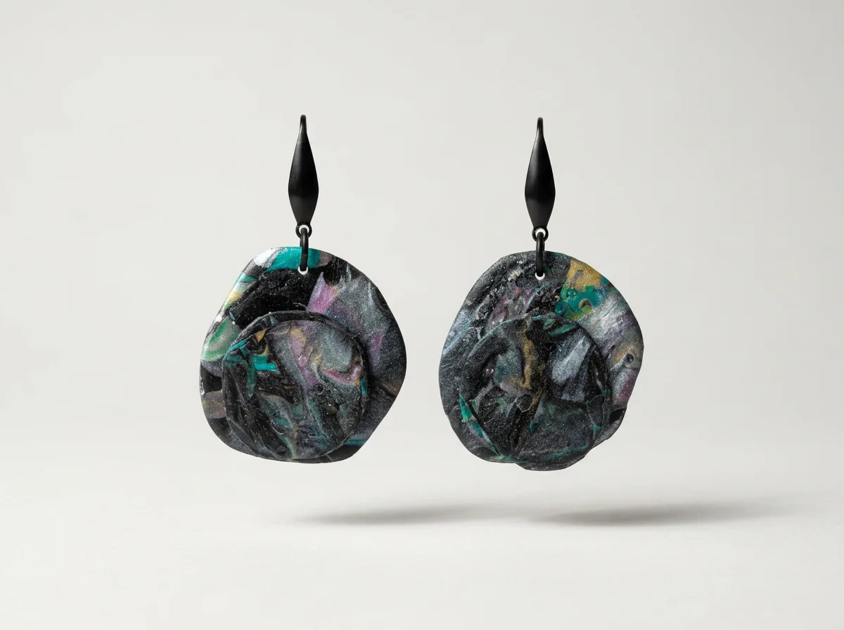 Handcrafted Polymer Clay Pattern Earrings