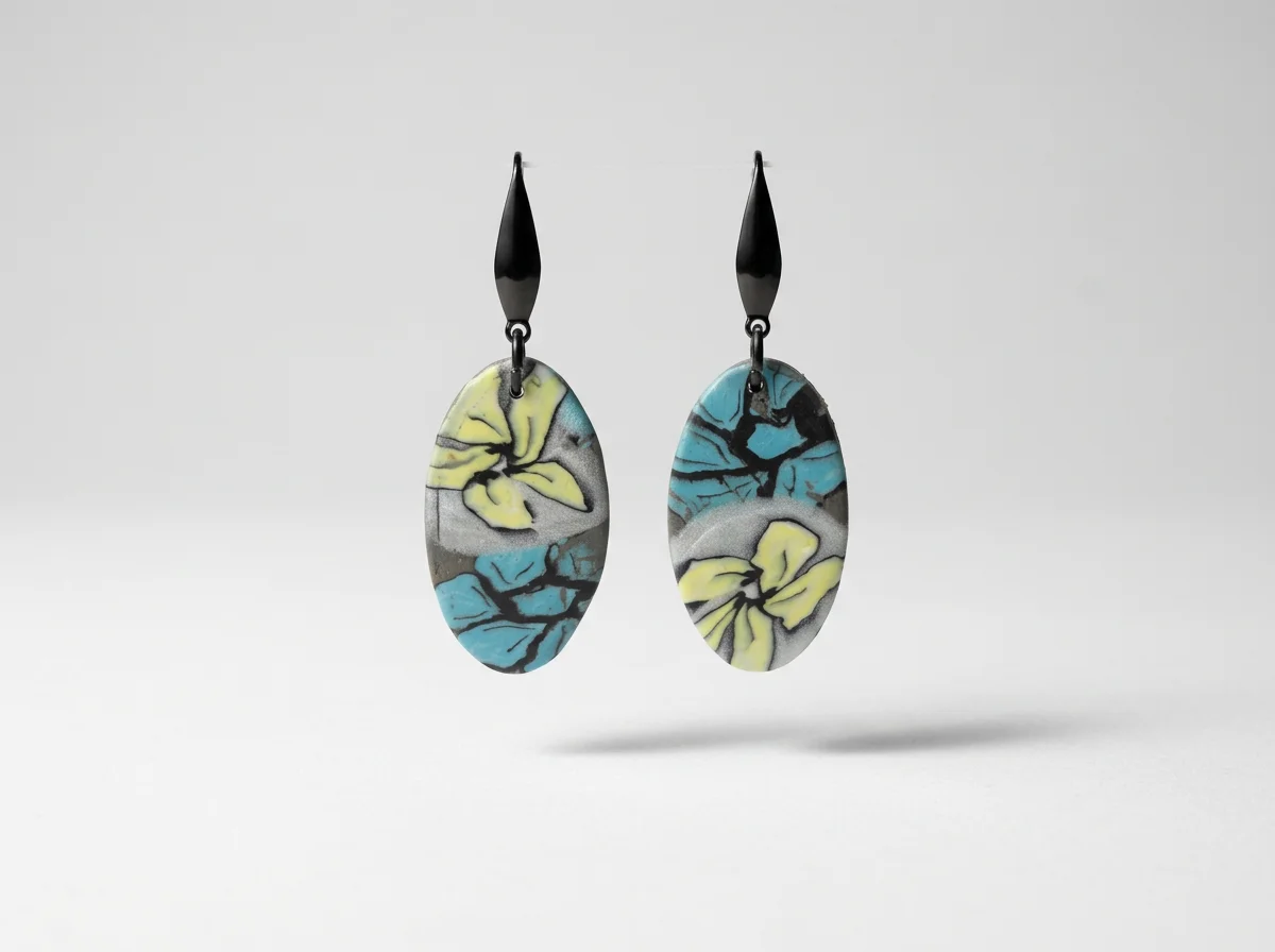 Handcrafted Polymer Clay Pattern Earrings