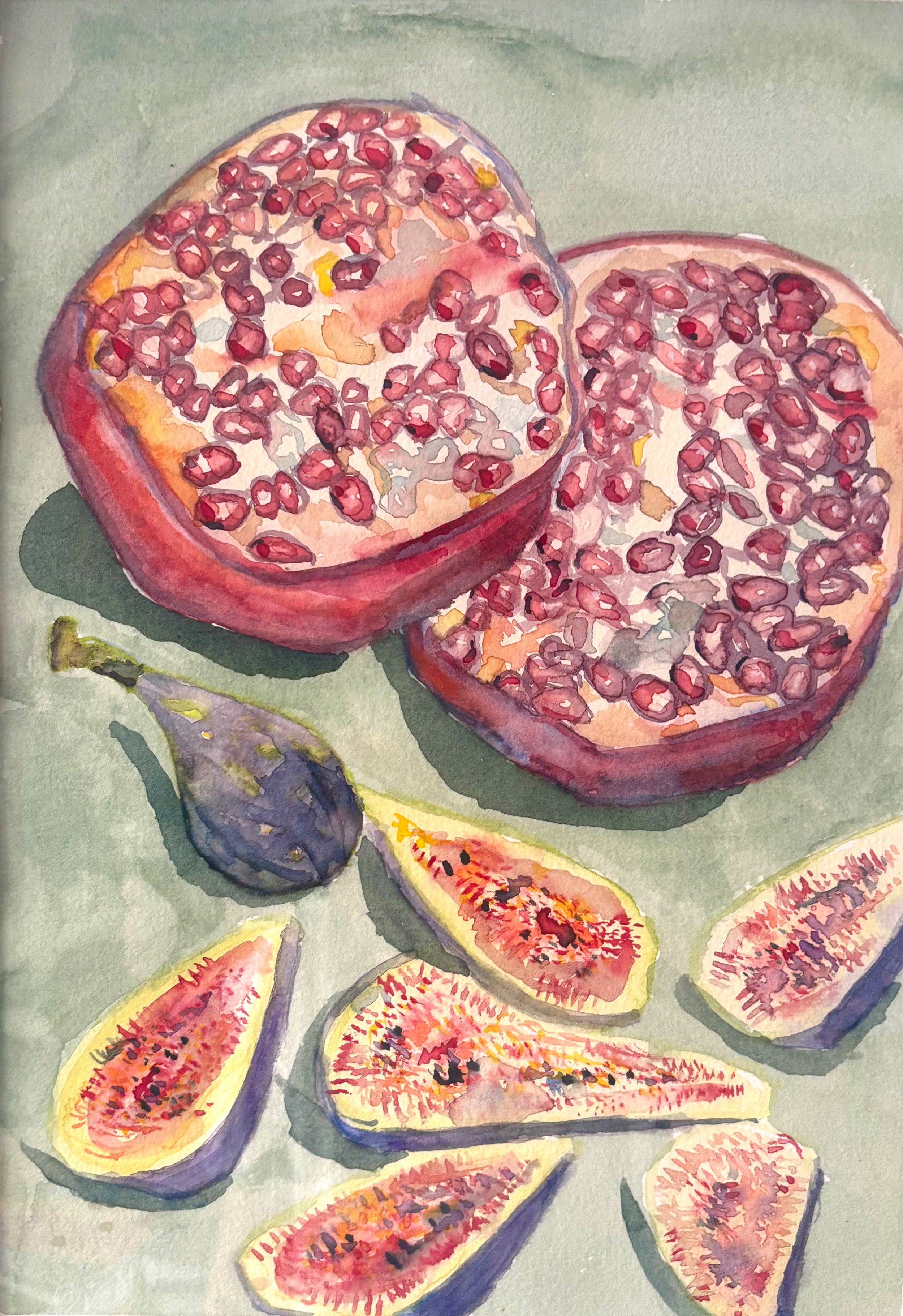 Pomegranate and Fig Print