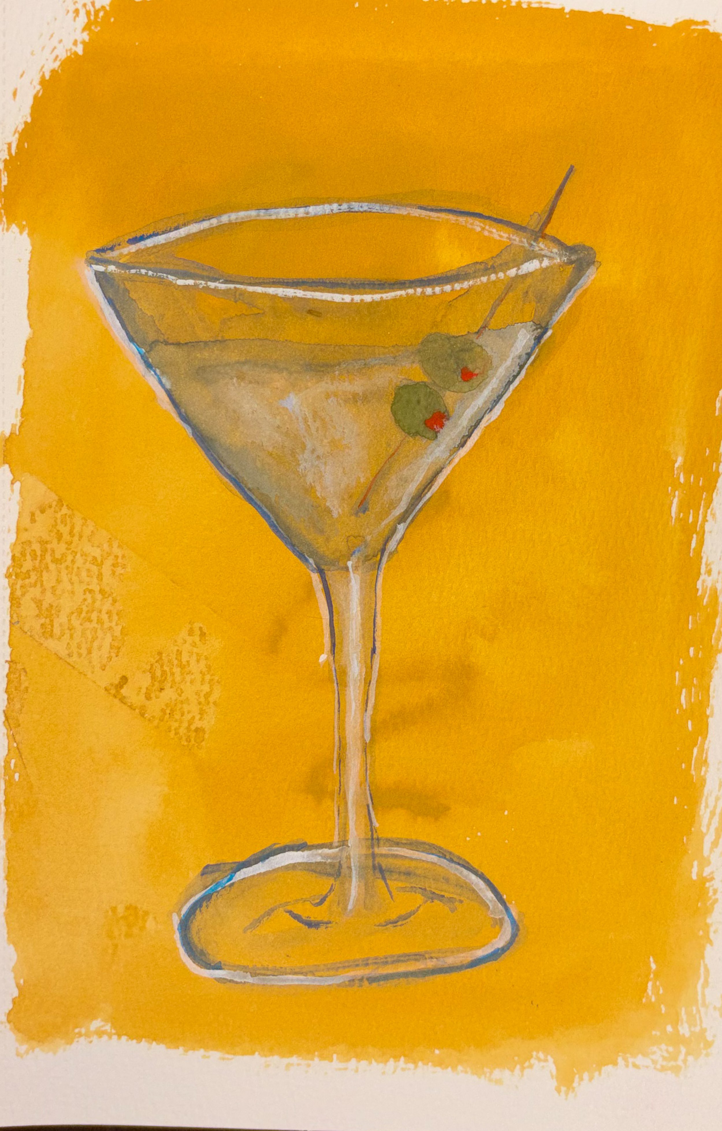 Vibrant Martini Glass Art Print