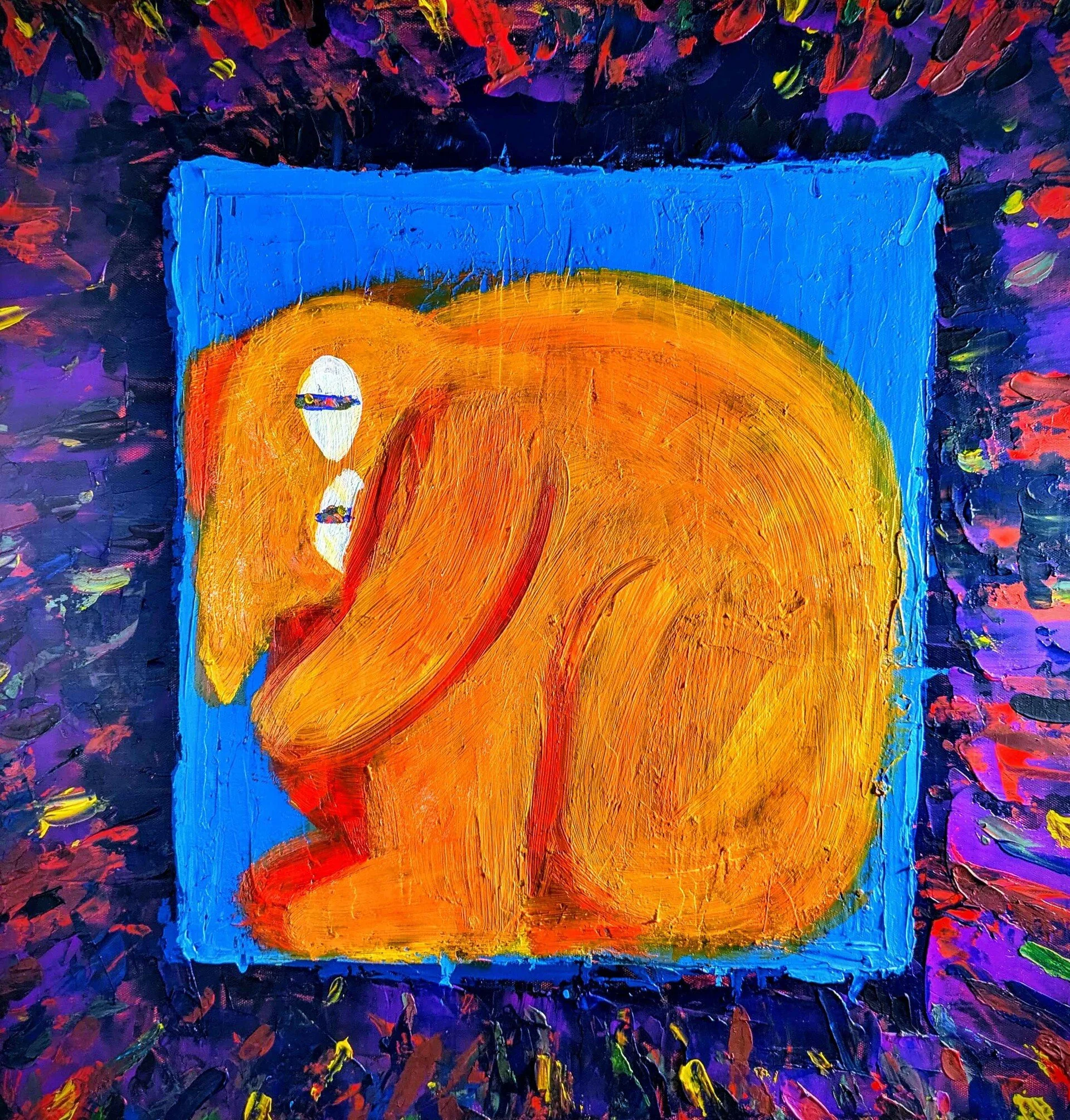 "I hate this box"
2024, acrylic on canvas